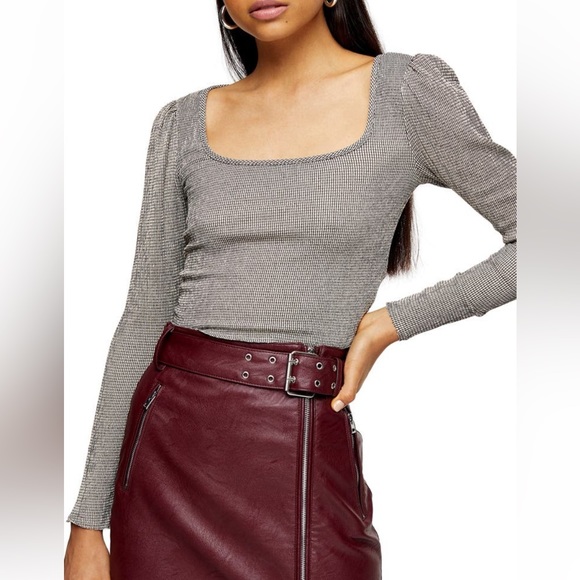 Topshop Square Neck Crop Top - Picture 2 of 6